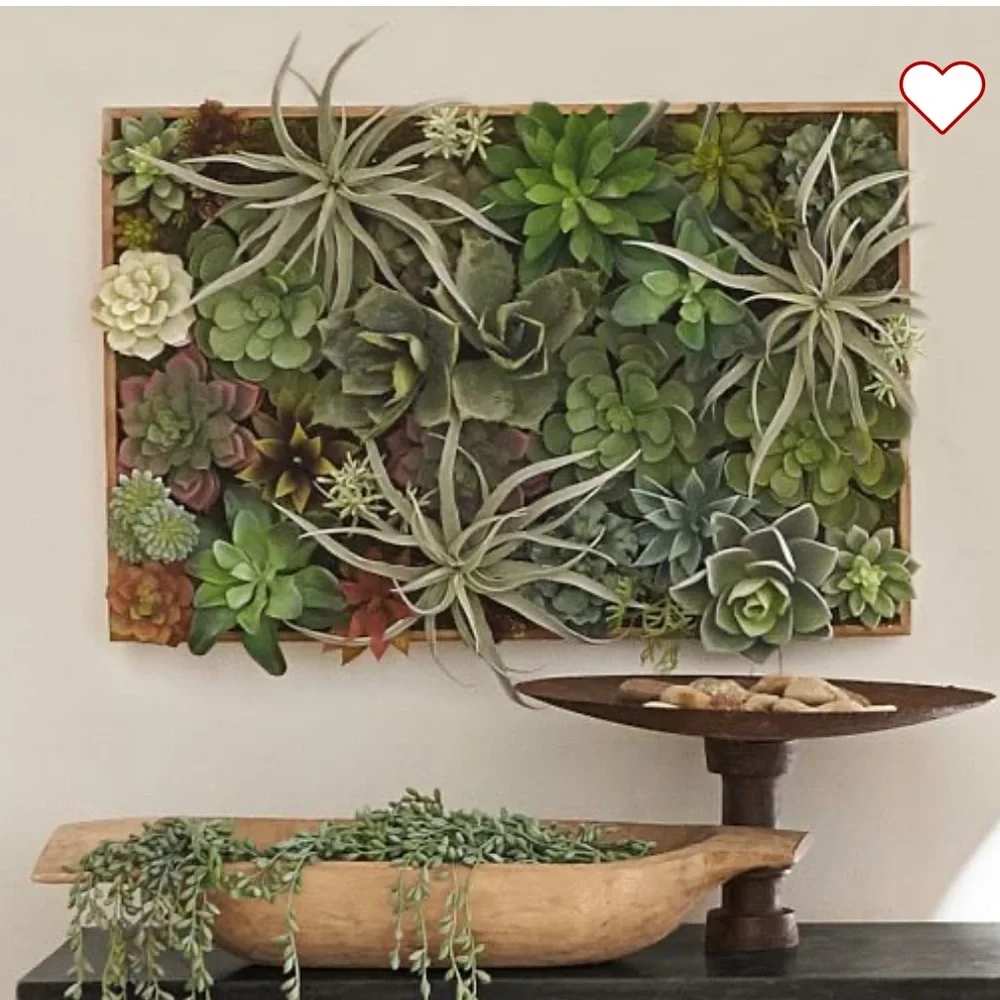 Pottery Barn Faux Succulent Wall Art Large - Picture 3 of 10